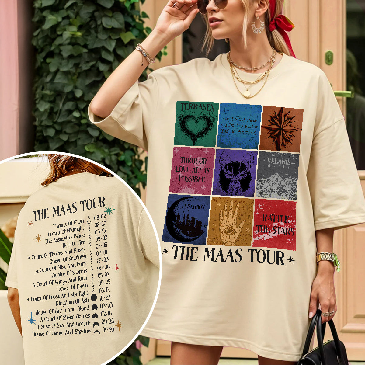 SJM Tour Sarah J Mass Book Series Merch Comfort Colors Shirt PTS147