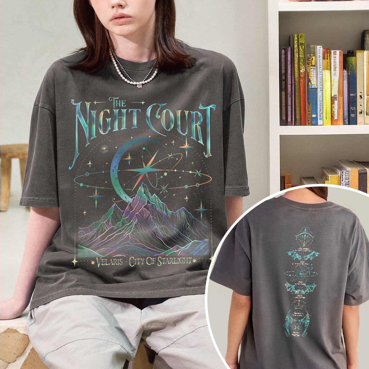 Acotar Velaris The Night Court 2 Sided Comfort Colors Shirt PTS452