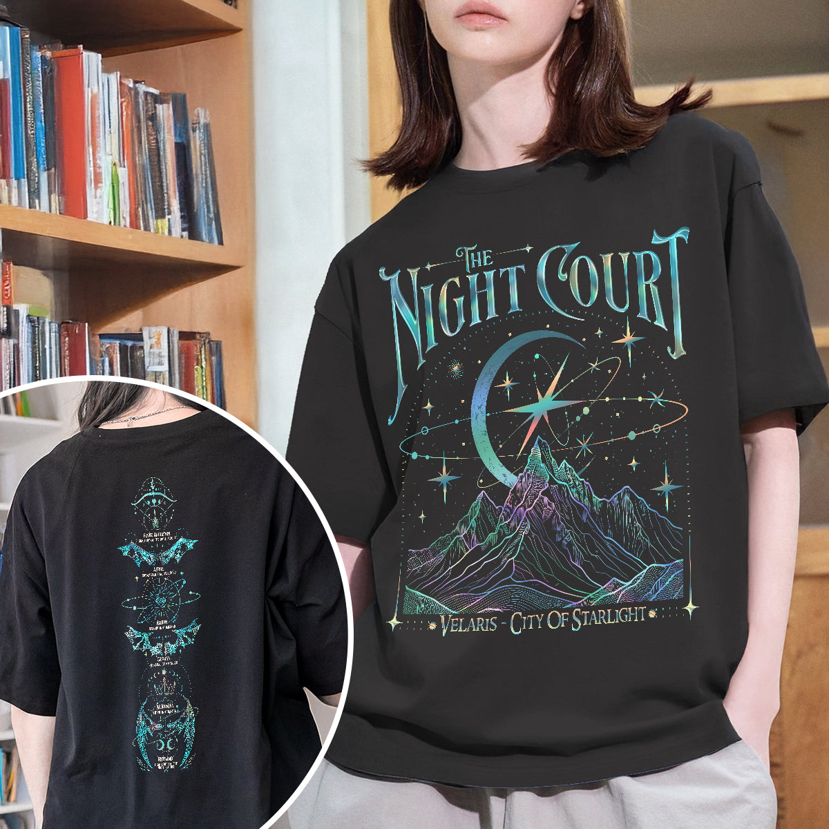 Acotar Velaris The Night Court 2 Sided Comfort Colors Shirt PTS452