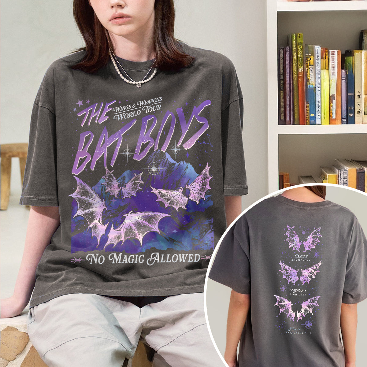 ACOTAR Wings And Weapons World Tour The Bat Boys Comfort Colors Shirt PTS565