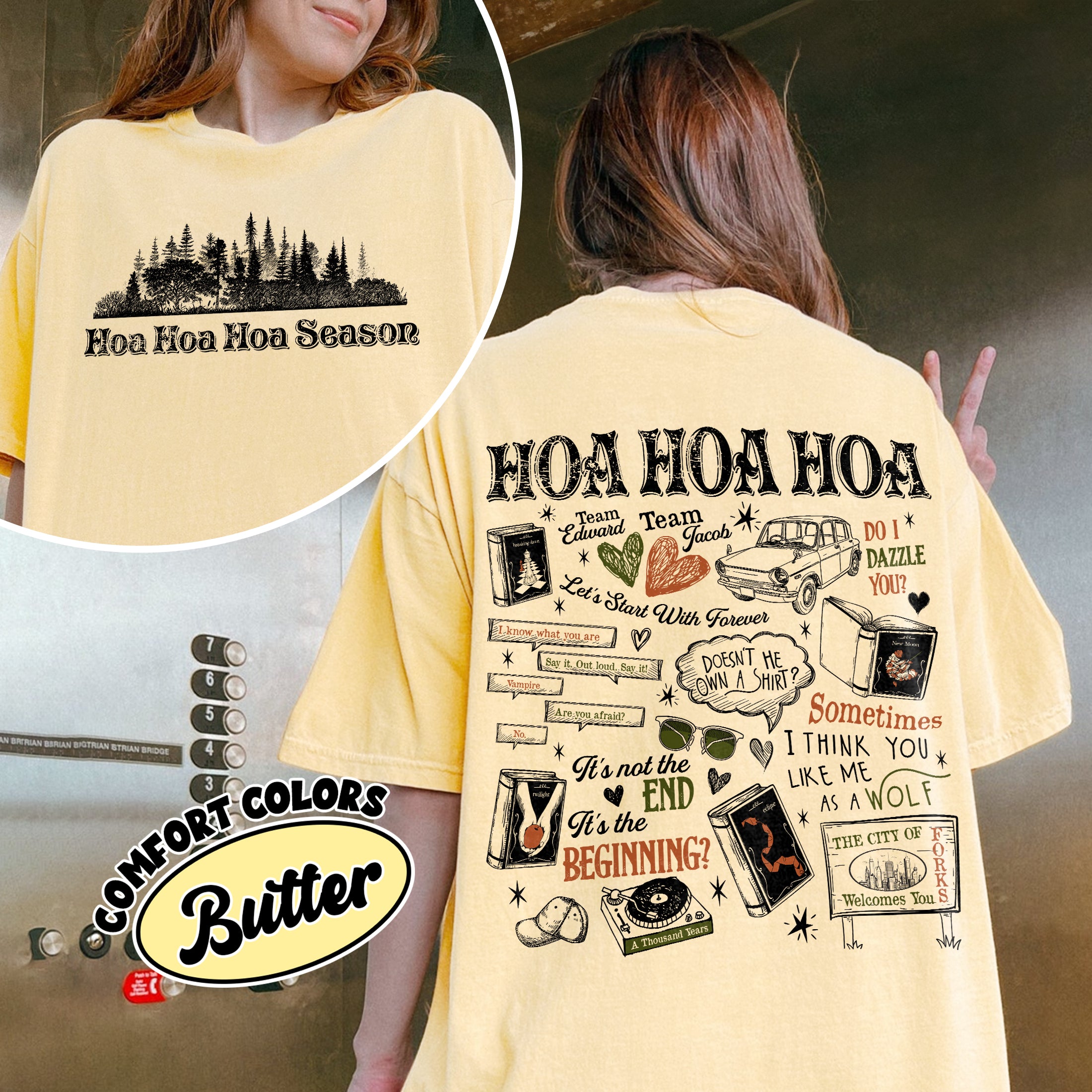 Twilight Hoa Hoa Hoa Season Comfort Colors Shirt PTS591