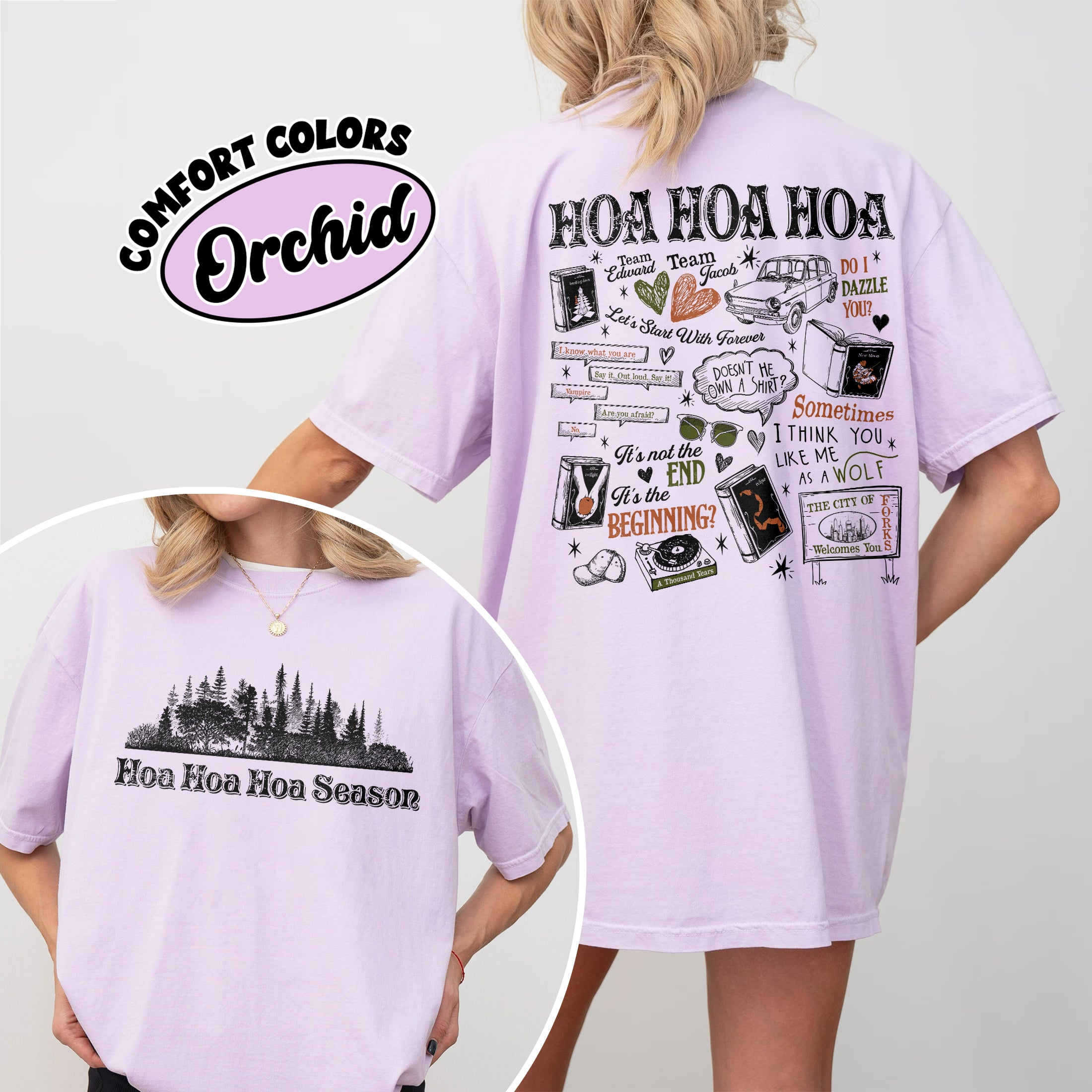 Twilight Hoa Hoa Hoa Season Comfort Colors Shirt PTS591