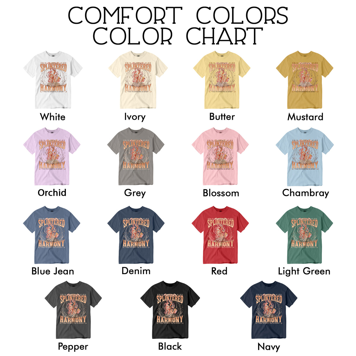 Splintered Harmony ACOTAR Night Court Fan Comfort Colors Tshirt PTS8830