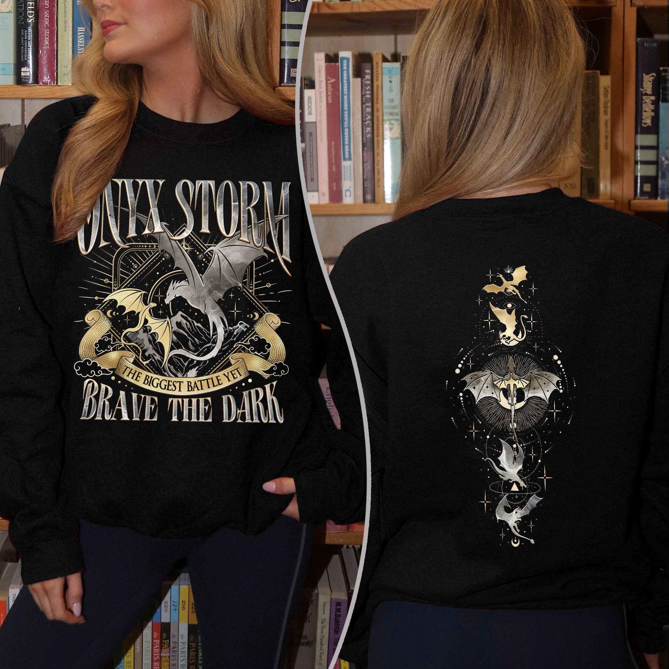 Onyx Storm Brave The Dark  Fourth Wing Sweatshirt PTS883