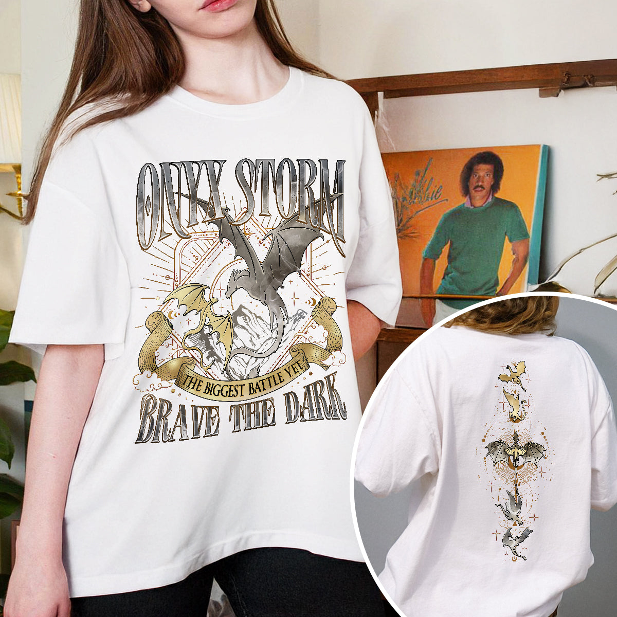 Onyx Storm Brave The Dark  Fourth Wing Comfort Colors Shirt PTS883