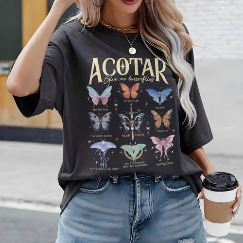 Acotar Velaris Butterflies Comfort Colors Shirt PTS1185
