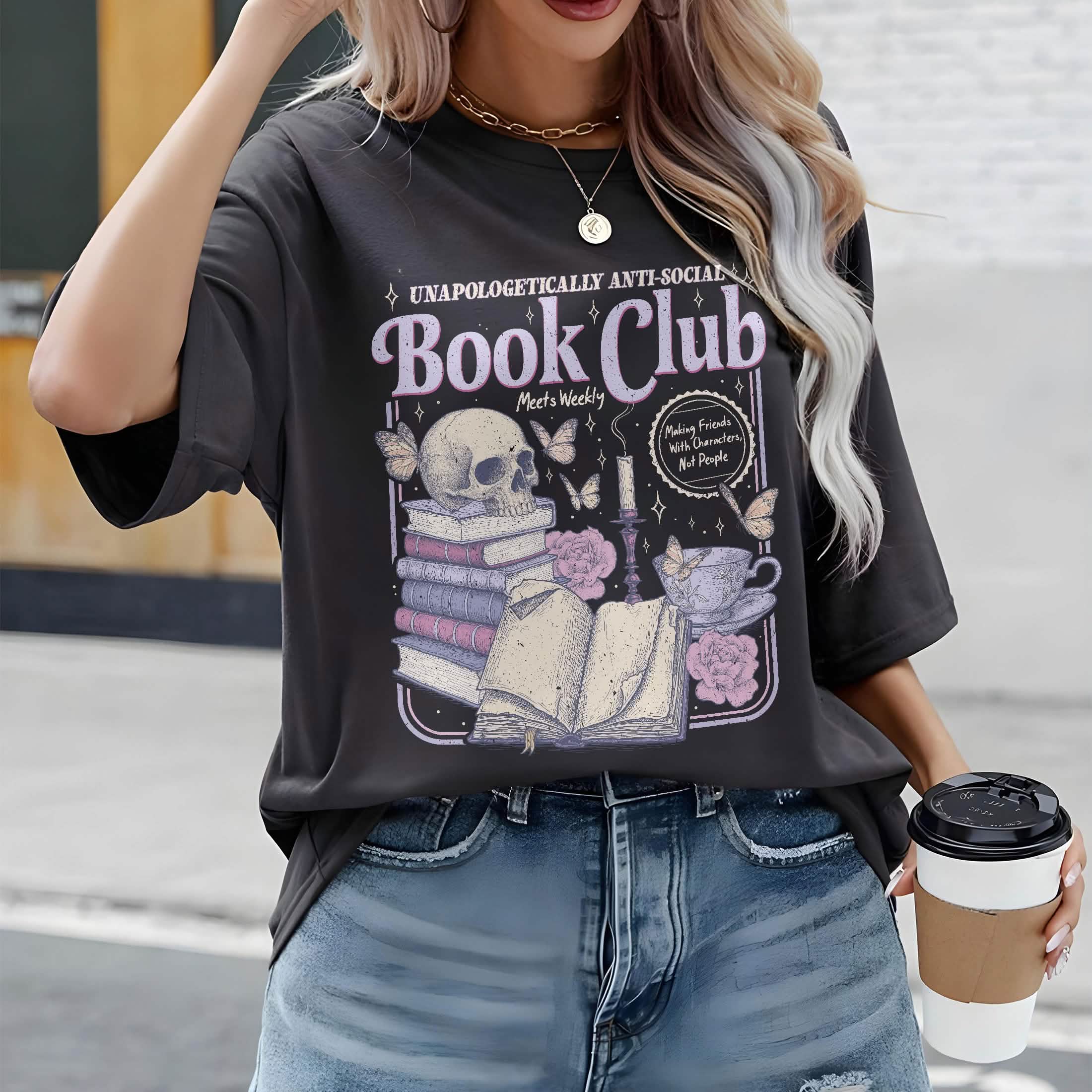 Anti Social Book Club Shirt Comfort Colors PTS1225