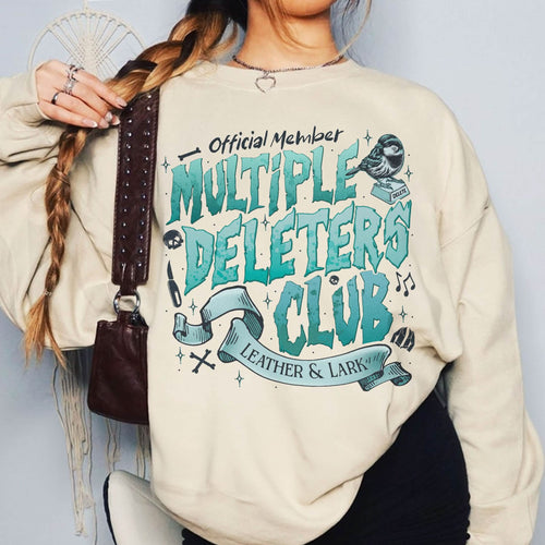 Leather and Lark Multiple Deleters Club Dark Romance Sweatshirt PTS1182