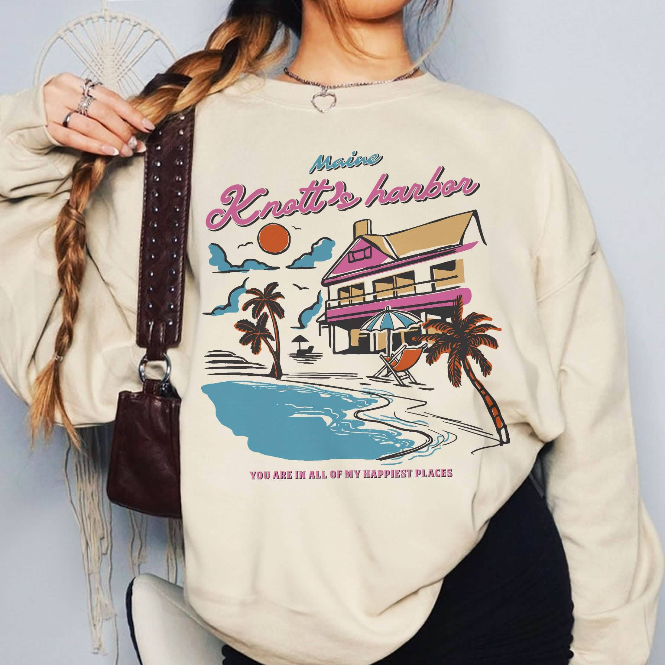 Knott’s Harbor Happy Place Book Sweatshirt PTS1271