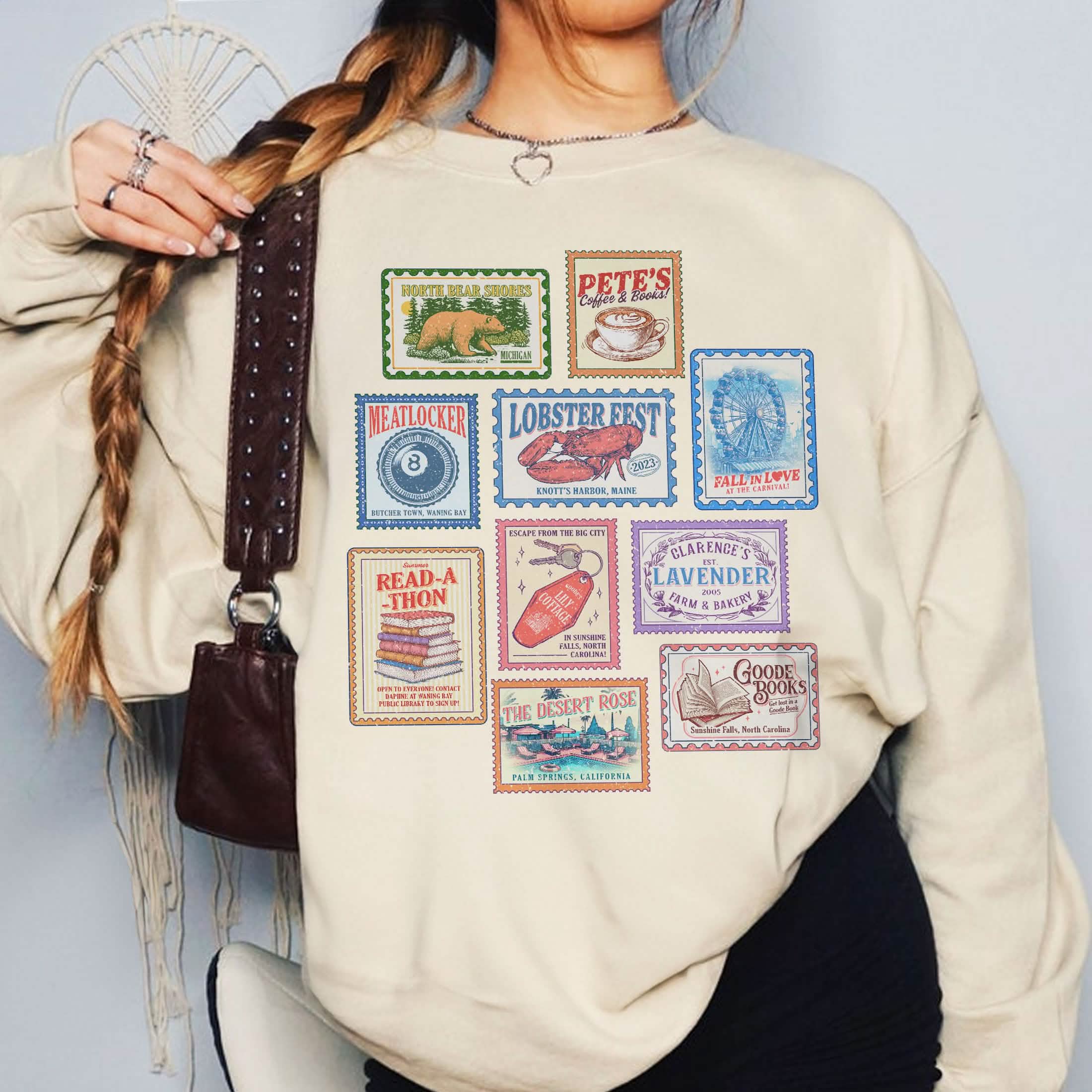 Emily Henry Books Stamp Sweatshirt PTS1283