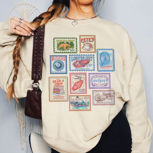 Emily Henry Books Stamp Sweatshirt PTS1283