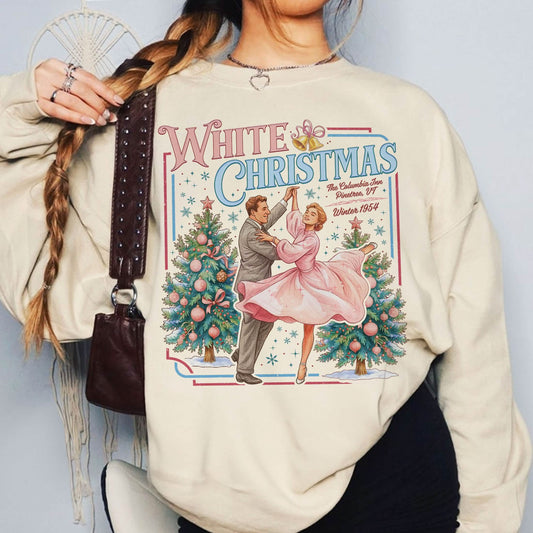 Haynes Sisters White Christmas Sweatshirt PTS1909