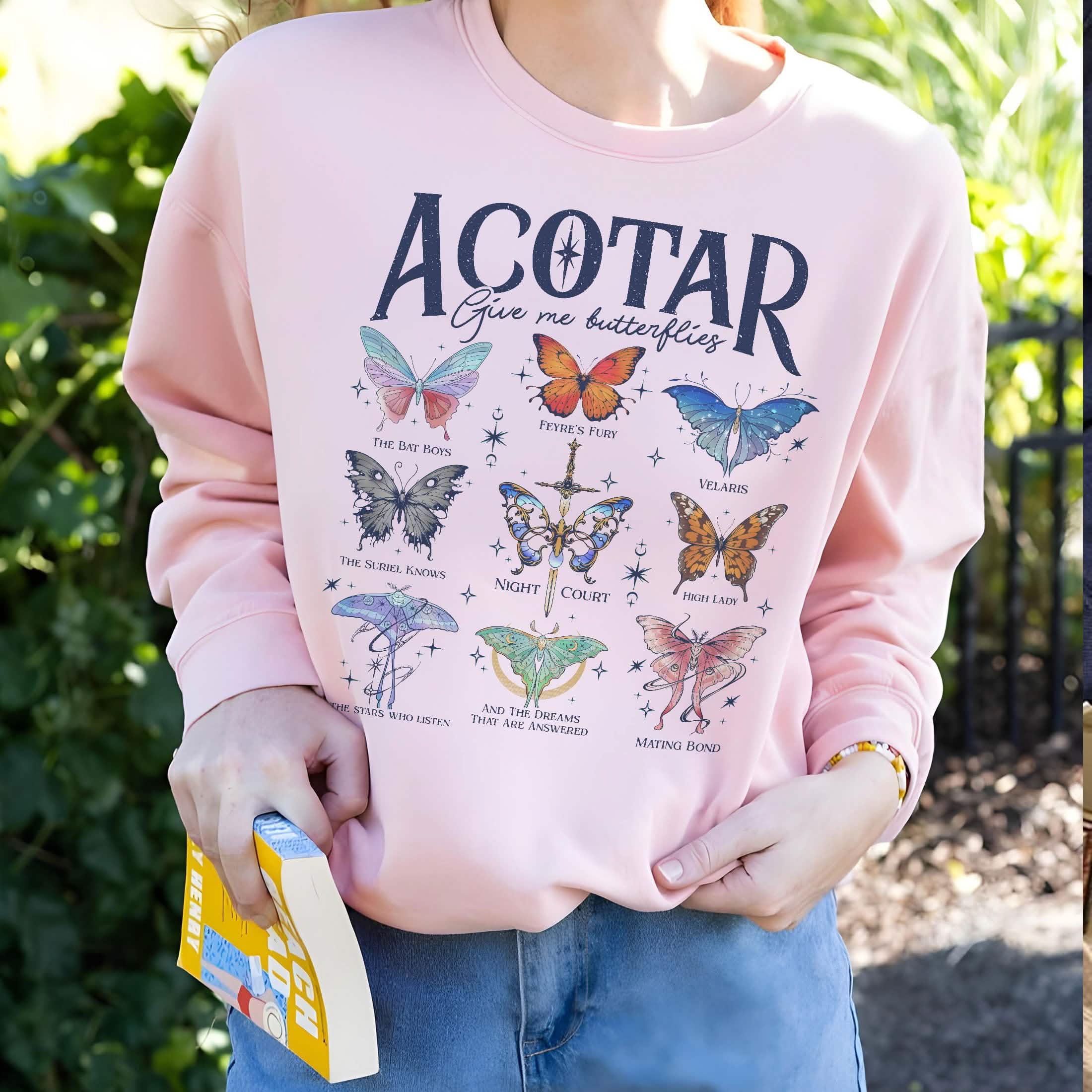 Acotar Velaris Butterflies Comfort Colors Shirt PTS1185