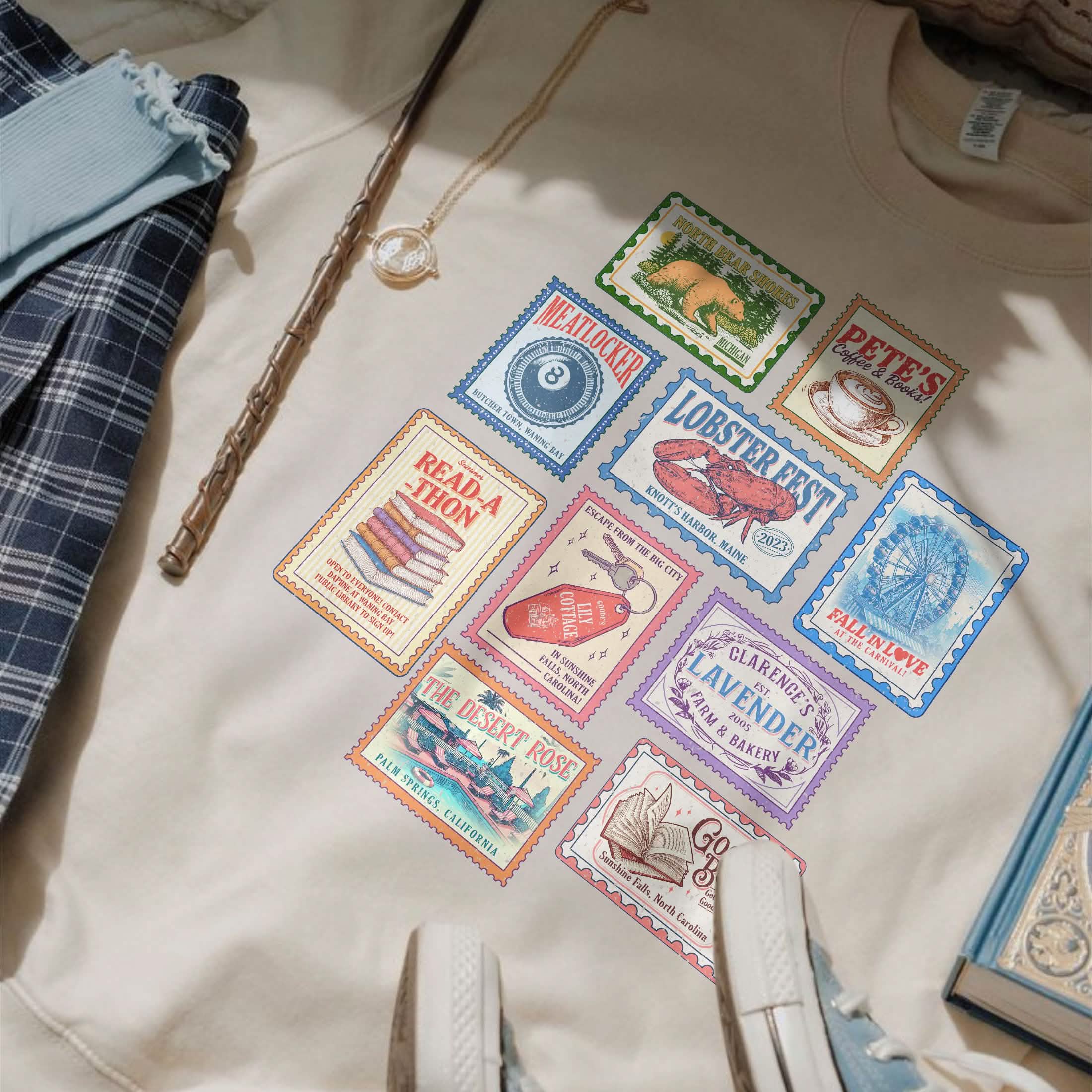 Emily Henry Books Stamp Sweatshirt PTS1283