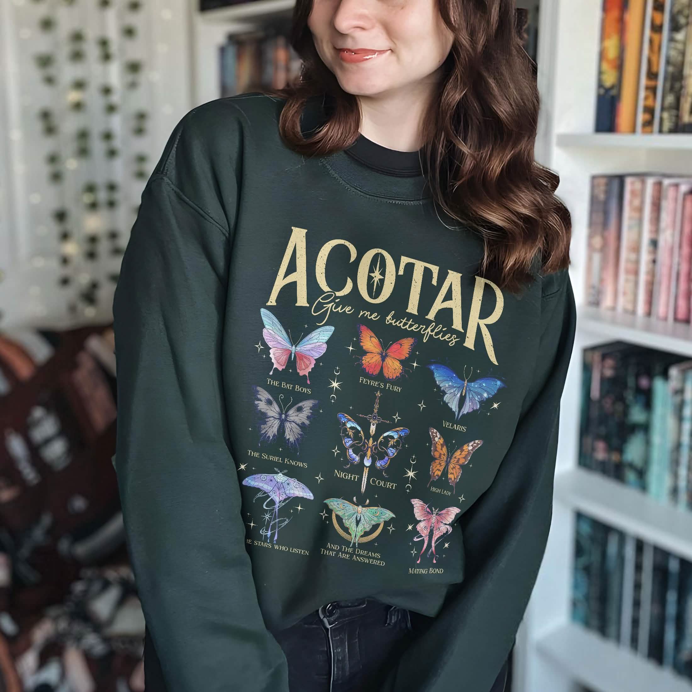 Acotar Velaris Butterflies Comfort Colors Shirt PTS1185