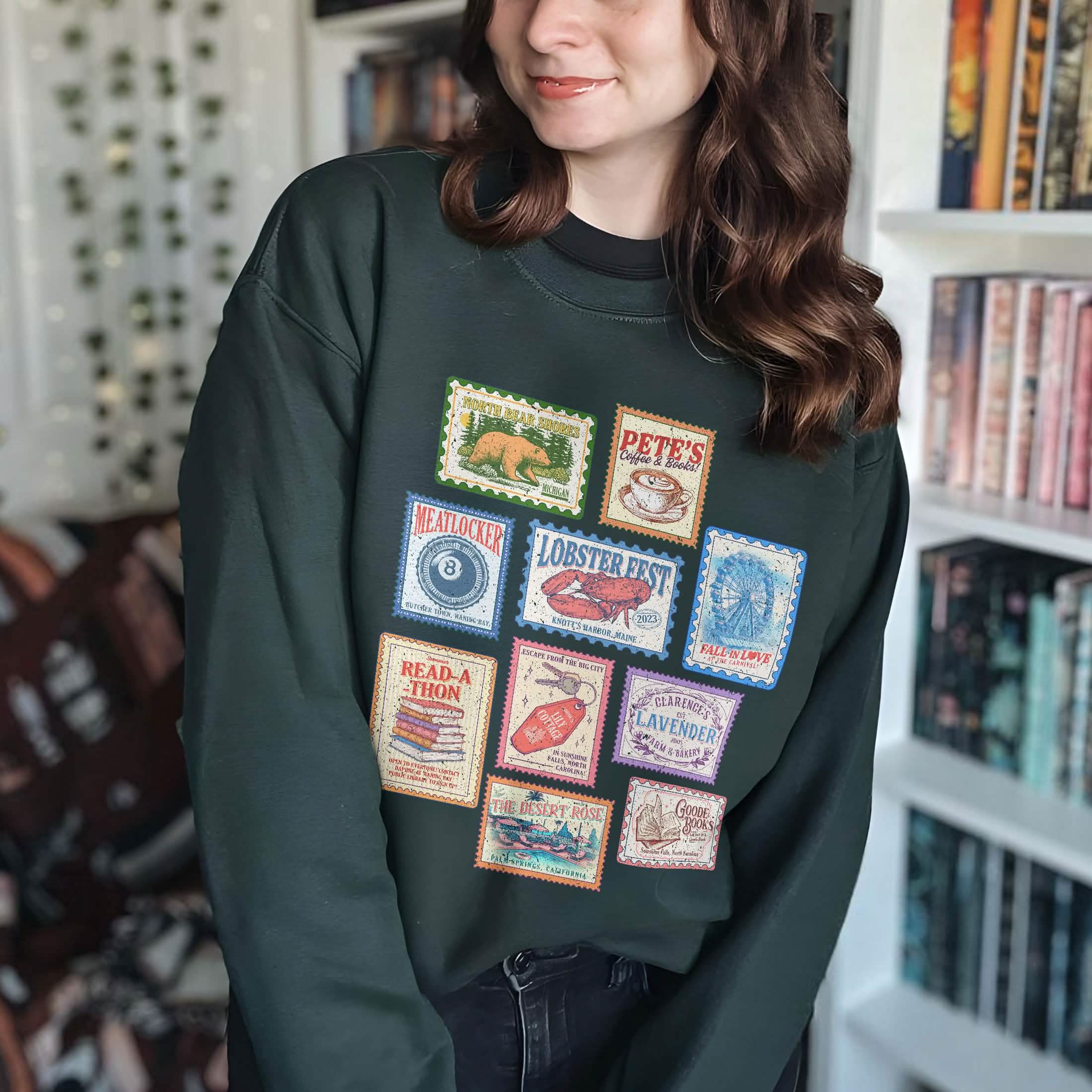Emily Henry Books Stamp Sweatshirt PTS1283