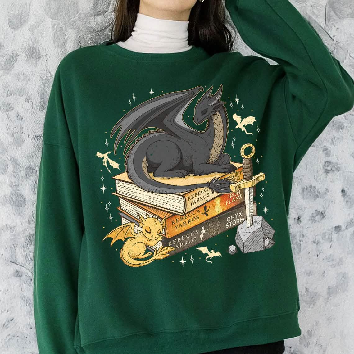 Fourth Wing Dragon Tairn and Andarna Sweatshirt PTS1753