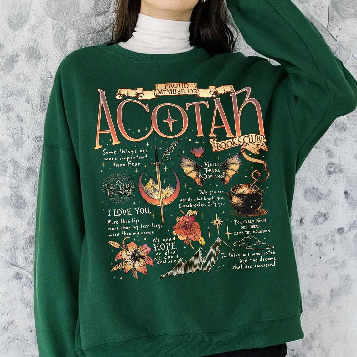 Acotar Quotes Sweatshirt PTS552