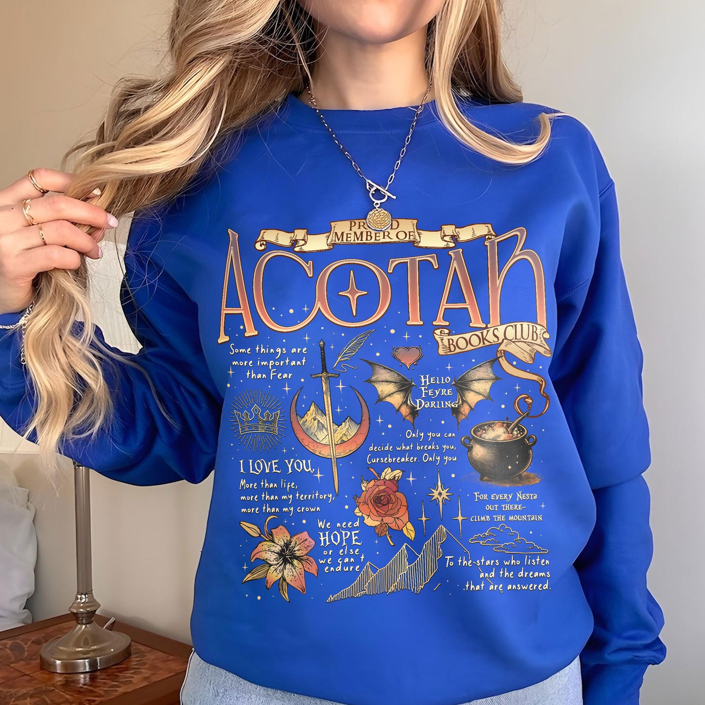 Acotar Quotes Sweatshirt PTS552