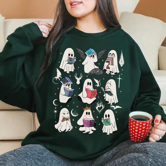 Acotar Ghost Reading Book Sweatshirt PTS1714