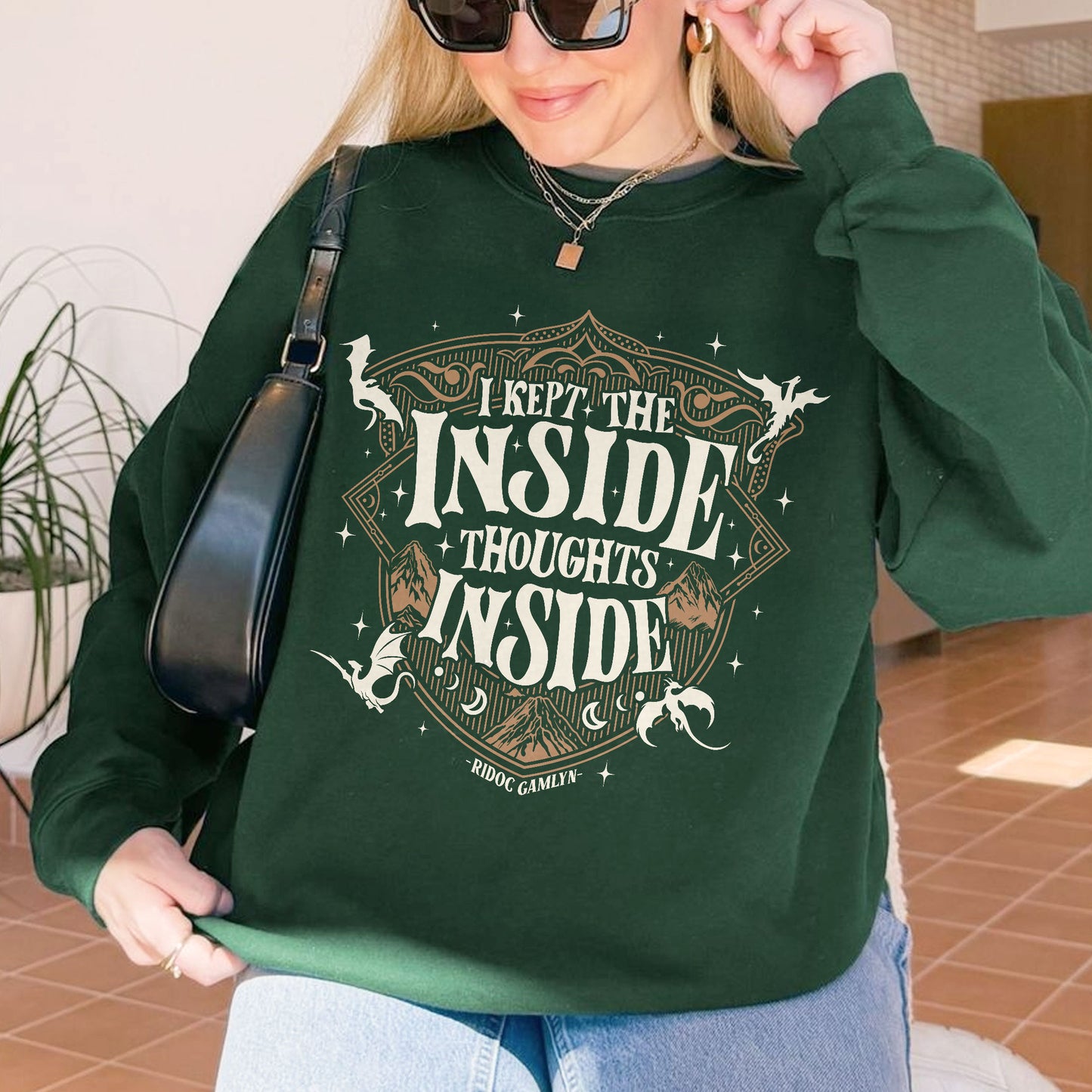 I Kept The Inside Thoughts Inside Quest Squad Sweatshirt PTS1041