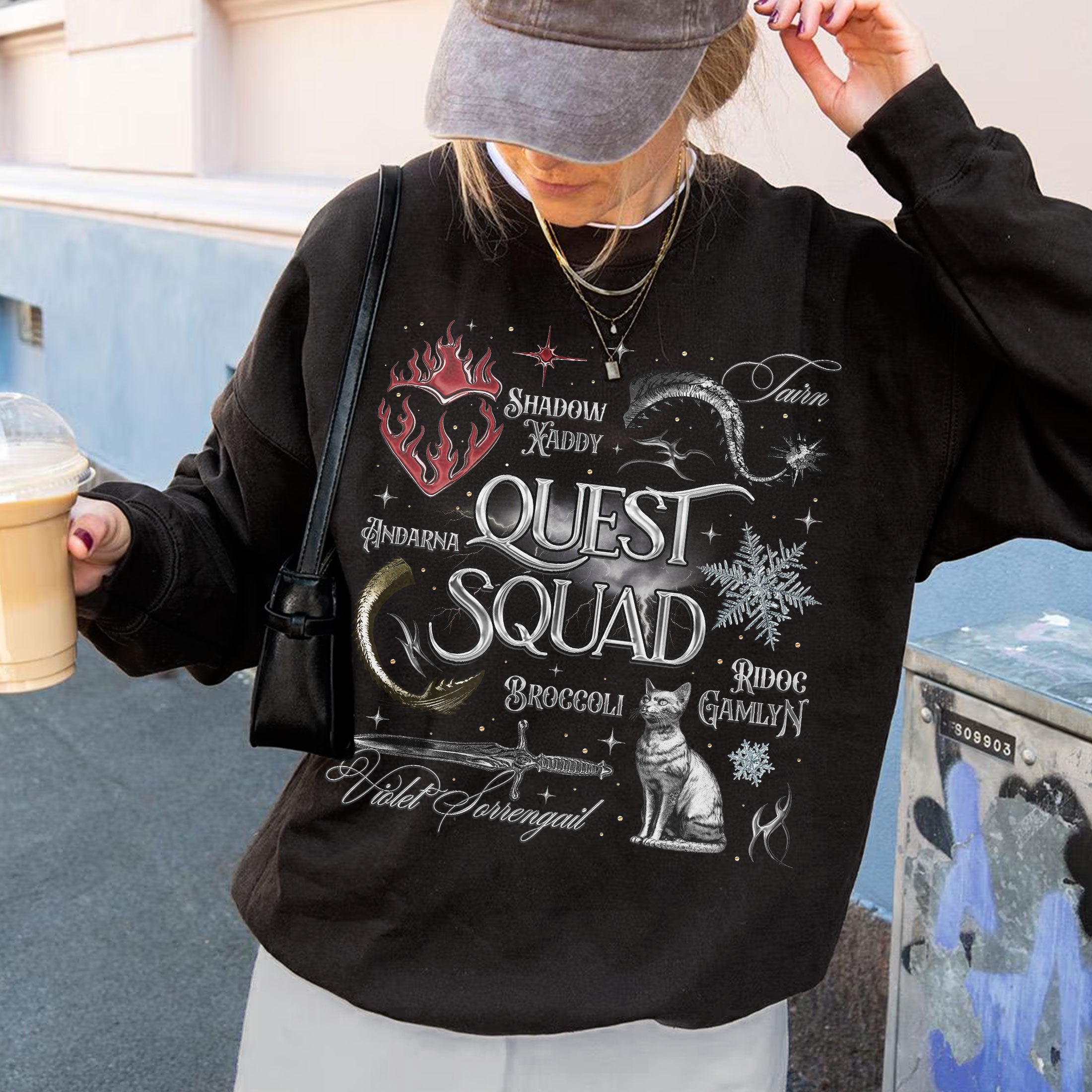 Quest Squad Broccoli Onyx Storm Sweatshirt PTS1053