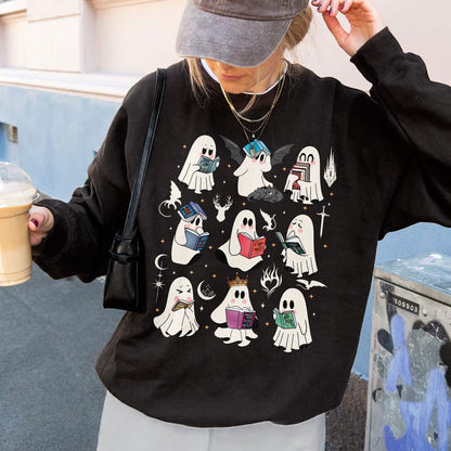 Acotar Ghost Reading Book Sweatshirt PTS1714