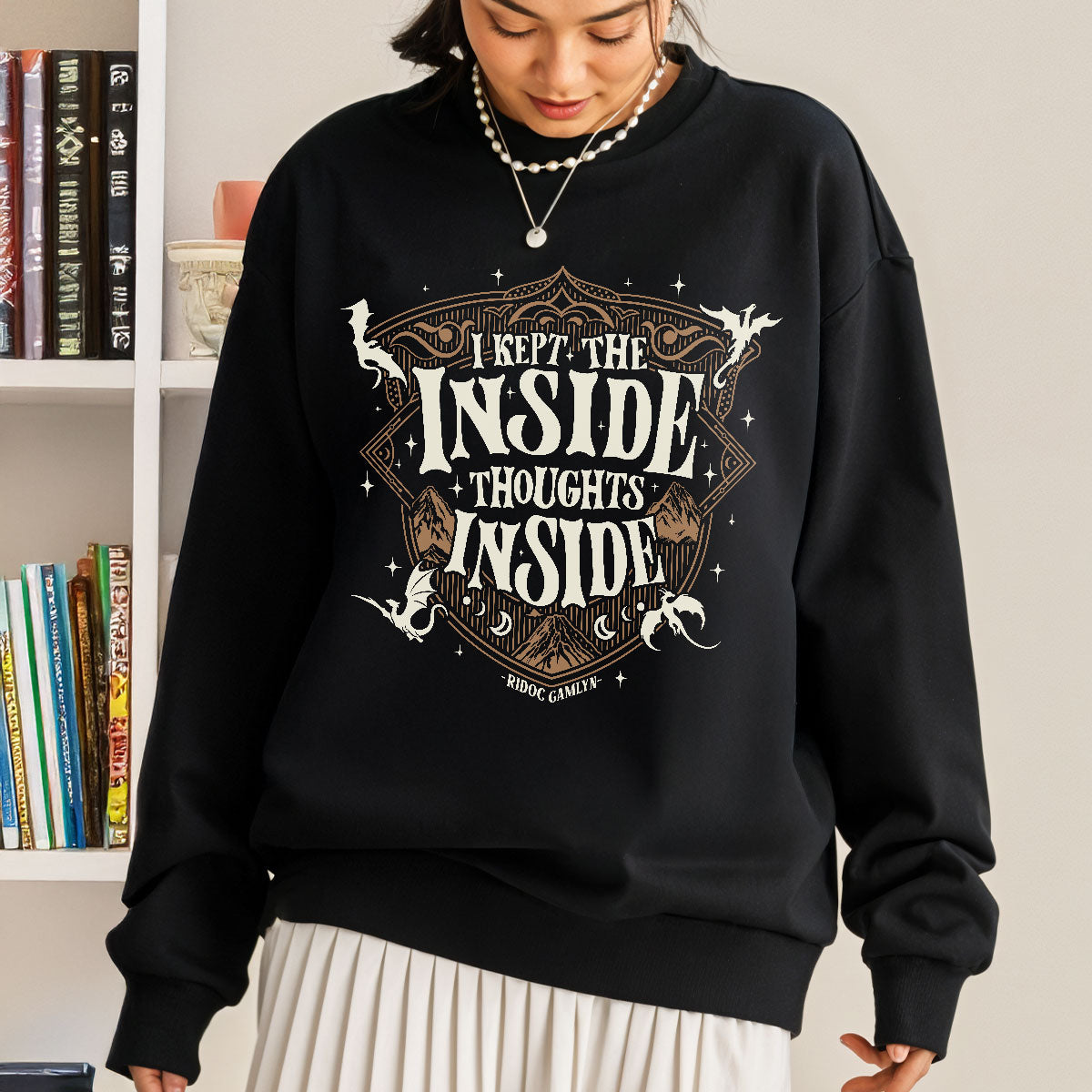 I Kept The Inside Thoughts Inside Quest Squad Sweatshirt PTS1041