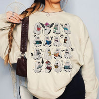 Ghost Reading Book Fantasy Series Sweatshirt PTS1694