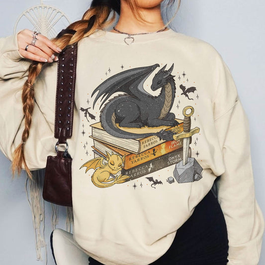 Fourth Wing Dragon Tairn and Andarna Sweatshirt PTS1753