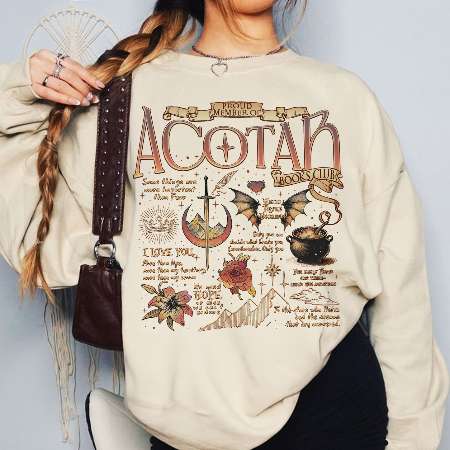 Acotar Quotes Sweatshirt PTS552