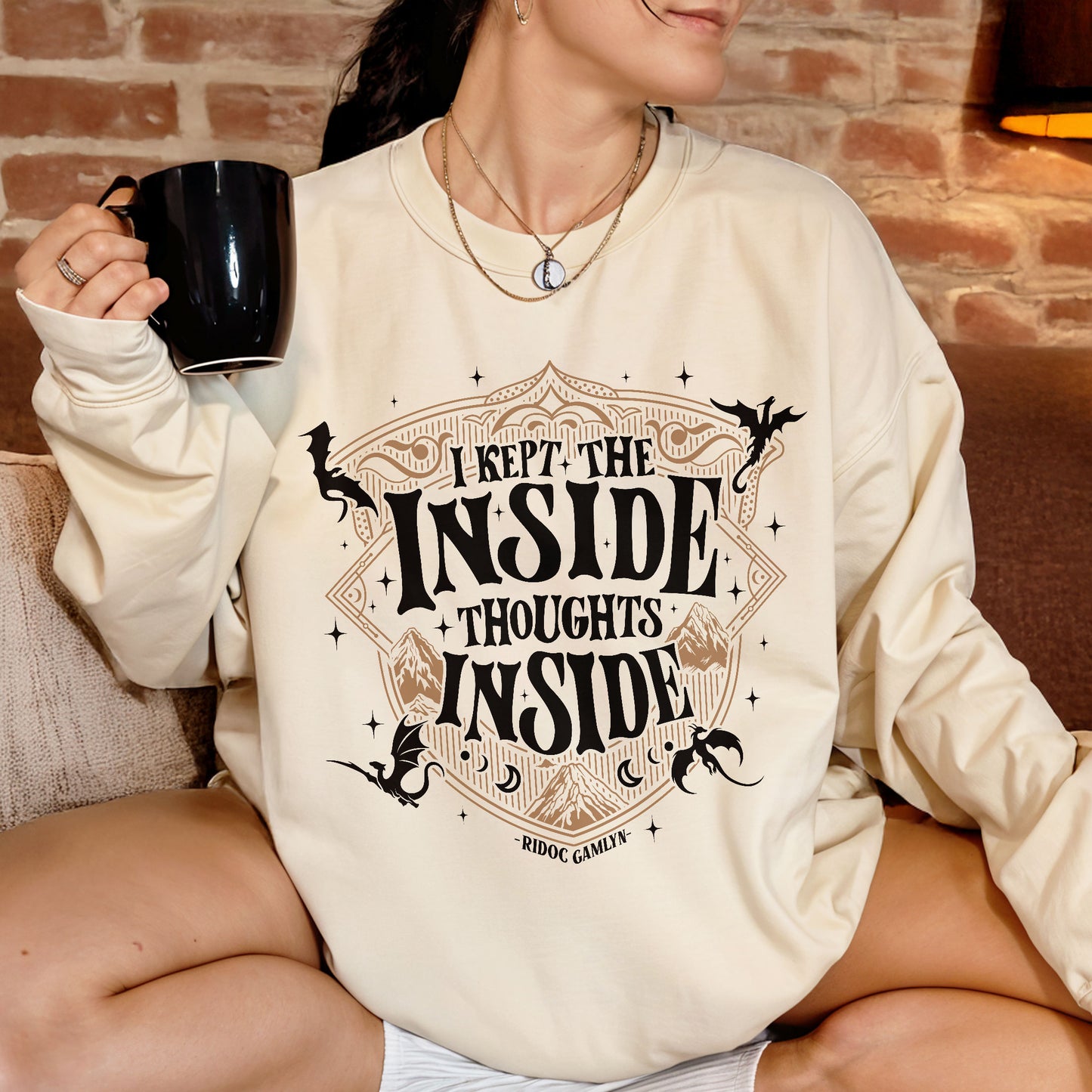I Kept The Inside Thoughts Inside Quest Squad Sweatshirt PTS1041