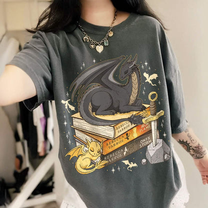 Fourth Wing Dragon Tairn and Andarna Comfort Colors Shirt PTS1753