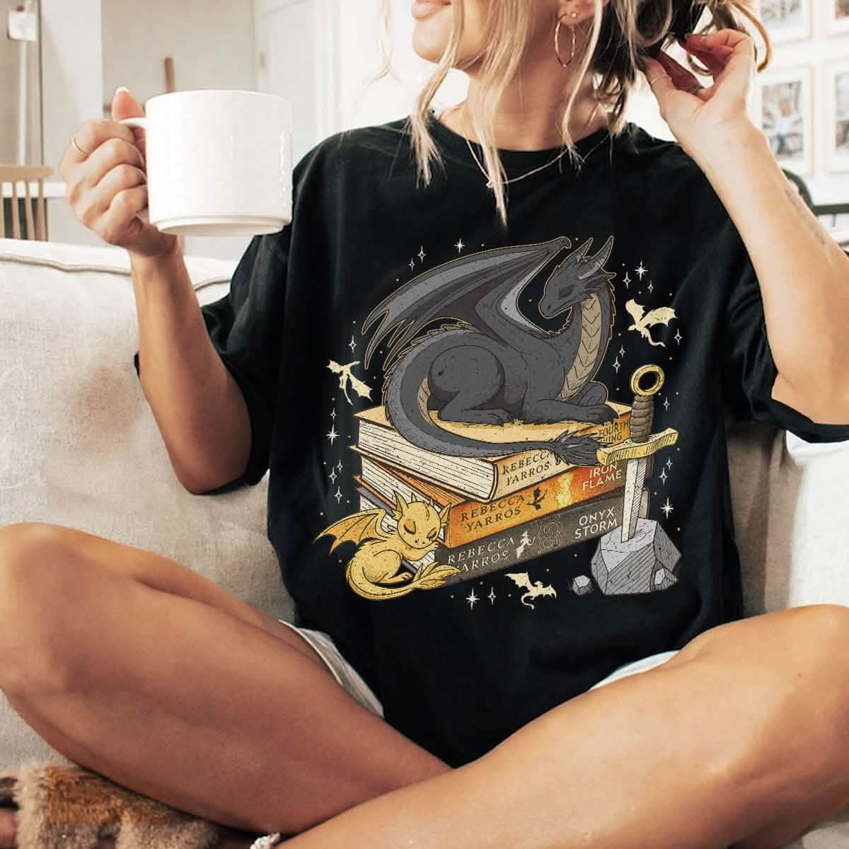 Fourth Wing Dragon Tairn and Andarna Comfort Colors Shirt PTS1753