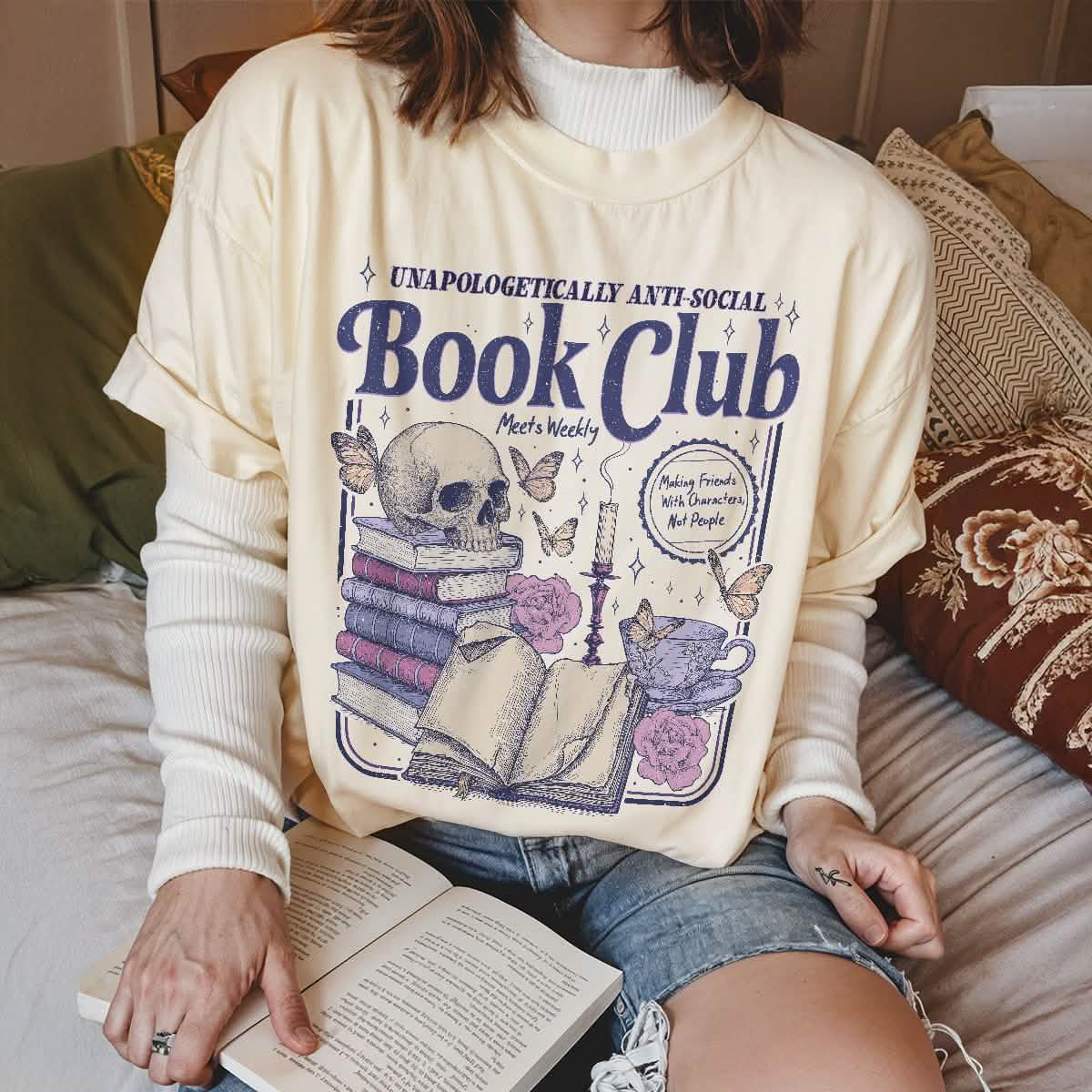 Anti Social Book Club Shirt Comfort Colors PTS1225