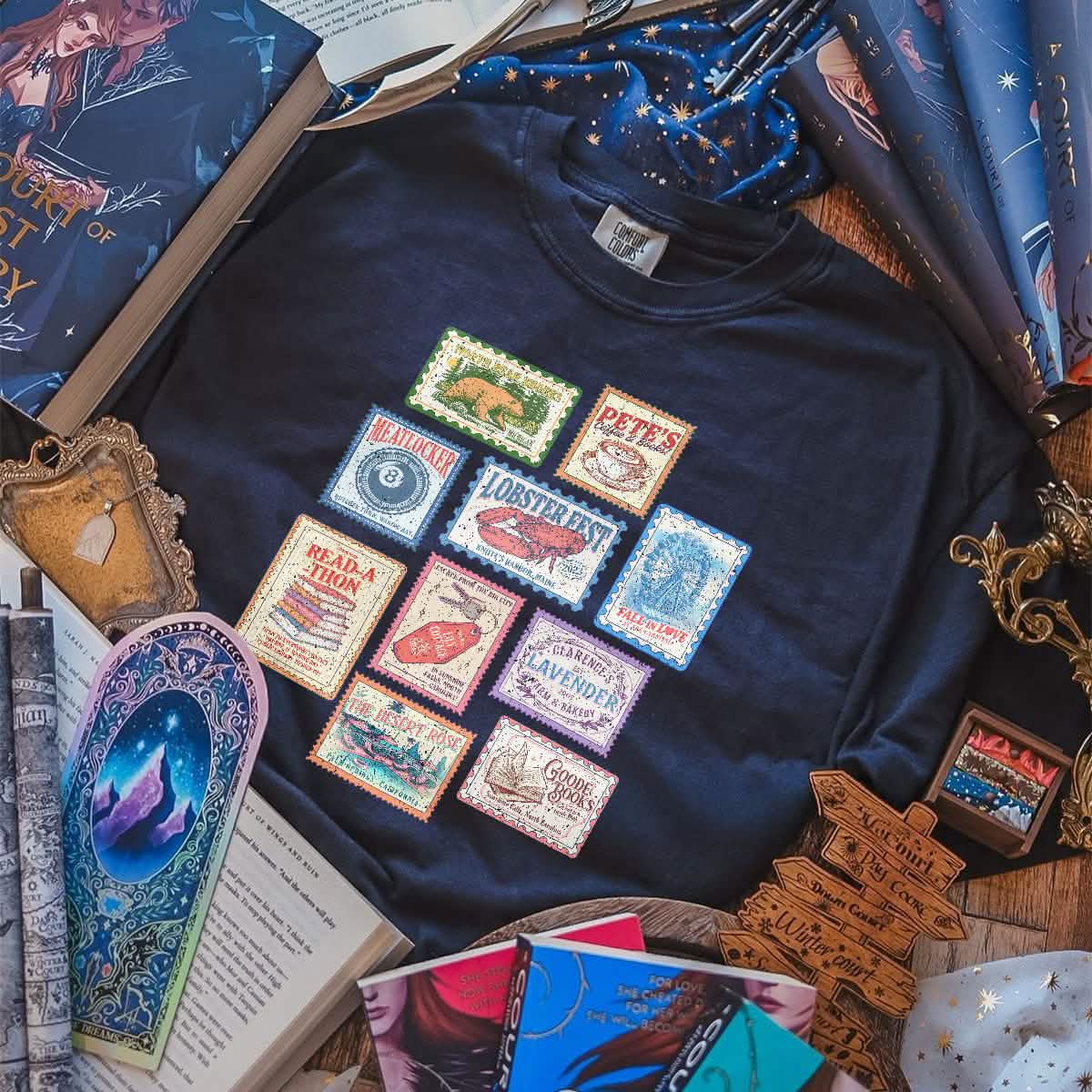 Emily Henry Books Stamp Shirt Comfort Colors PTS1283