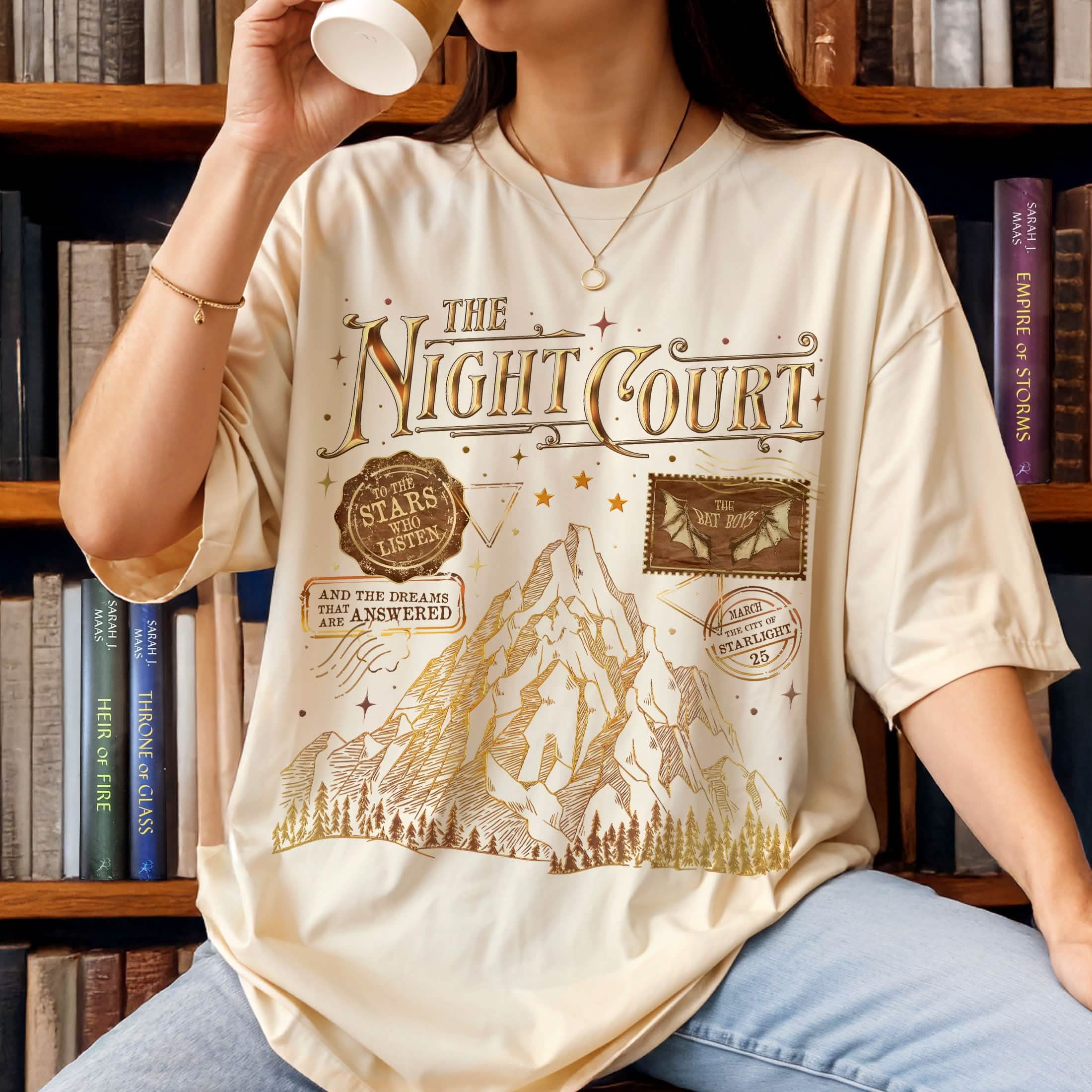Acotar The Night Court Stamp Comfort Colors Shirt PTS1177