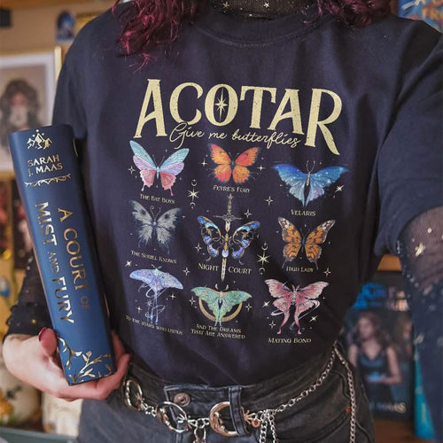 Acotar Velaris Butterflies Comfort Colors Shirt PTS1185