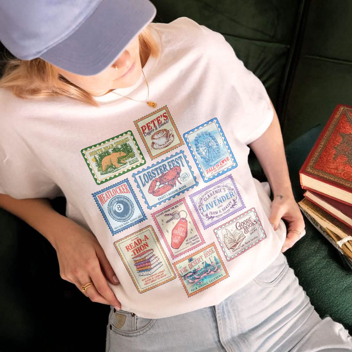 Emily Henry Books Stamp Shirt Comfort Colors PTS1283
