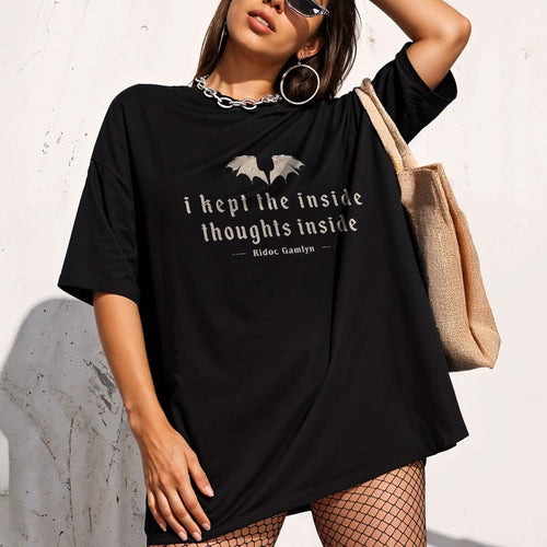 I Kept The Inside Thoughts Inside Comfort Colors Shirt, Fourth Wing Book Merch PTS1043