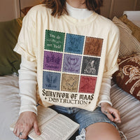 Acotar Survivor of Maas Destruction Fantasy Stamps Book T-shirt PTS9269