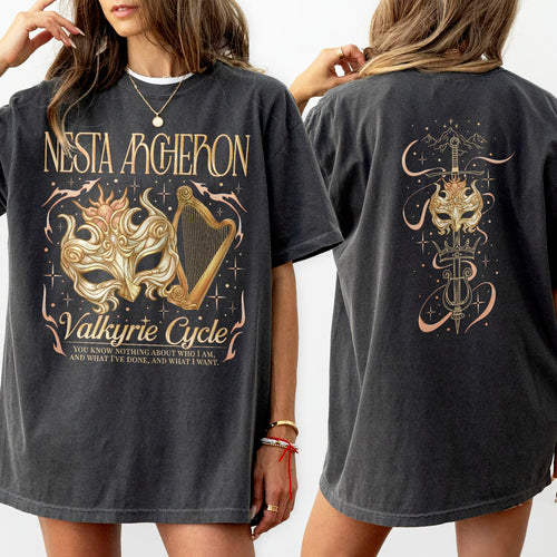 Nesta Archeron Valkyrie ACOTAR Splintered Harmony Comfort Colors Shirt PTS8564