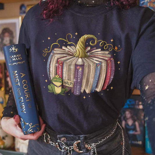 Fall Pumpkin Book Villain Assistant Shirt Comfort Colors PTS1766