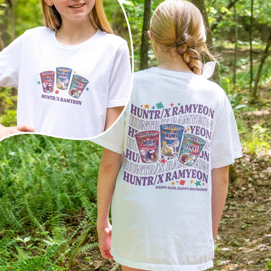 Huntrix Ramyeon Noodle KPop Hunter Youth Tshirt Comfort Colors PTS1471