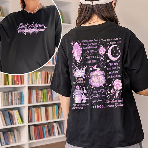 Acotar Elain Archeron Sisters Quotes Fantasy Book T-shirt PTS8860