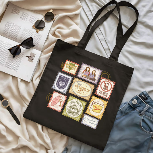 Stars Hollows Connecticut Stamps Tote Bag PTS1382