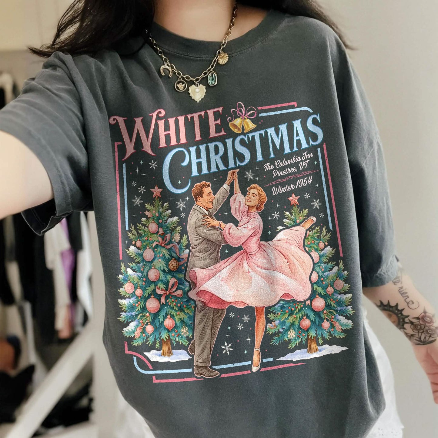 Haynes Sisters White Christmas Comfort Colors Shirt PTS1909