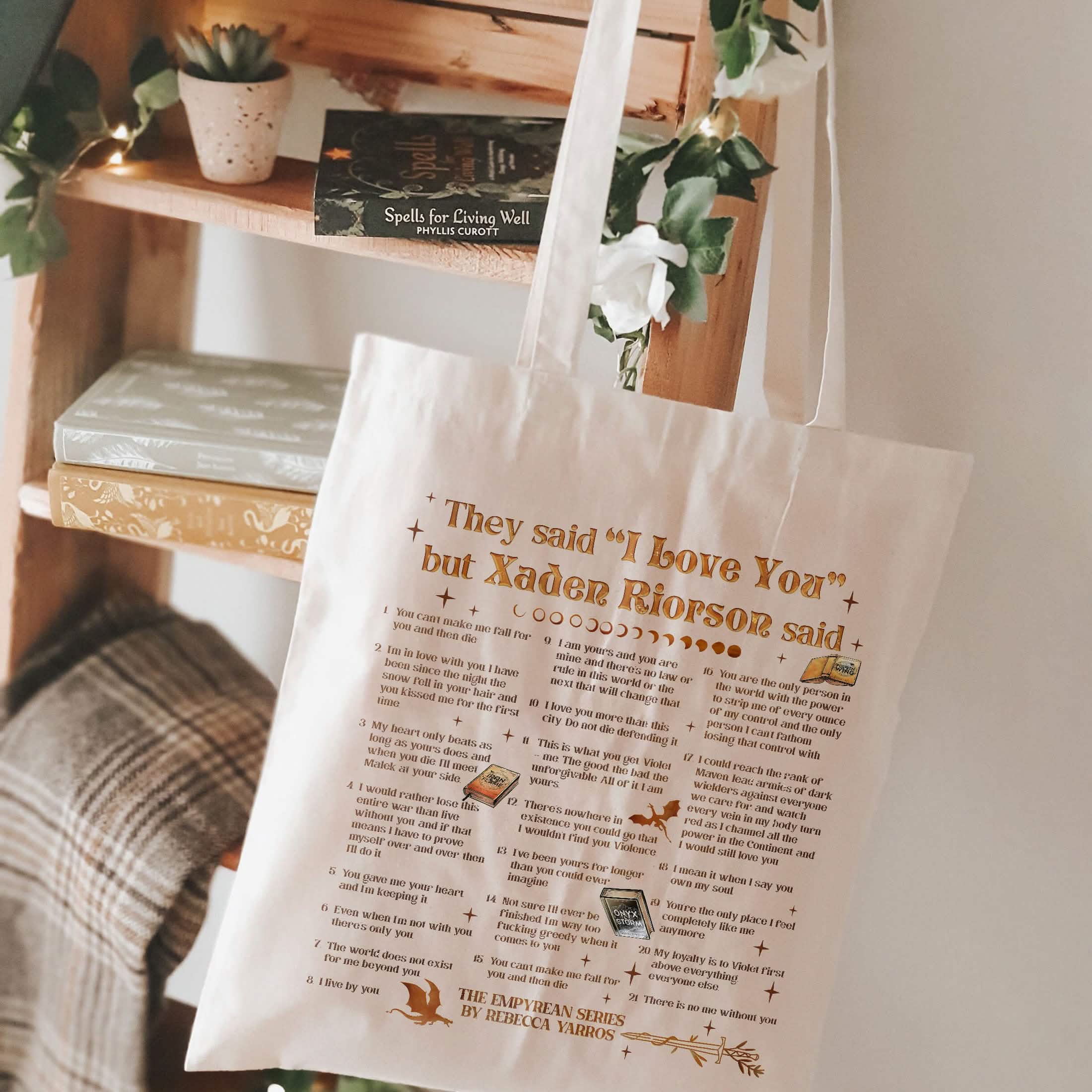 Xaden Riorson Quote Tote Bag PTS1080