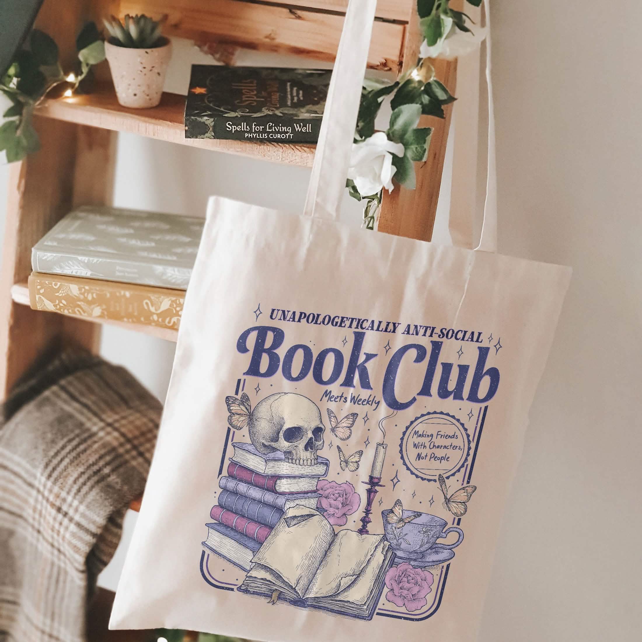 Anti Social Book Club Tote Bag PTS1225