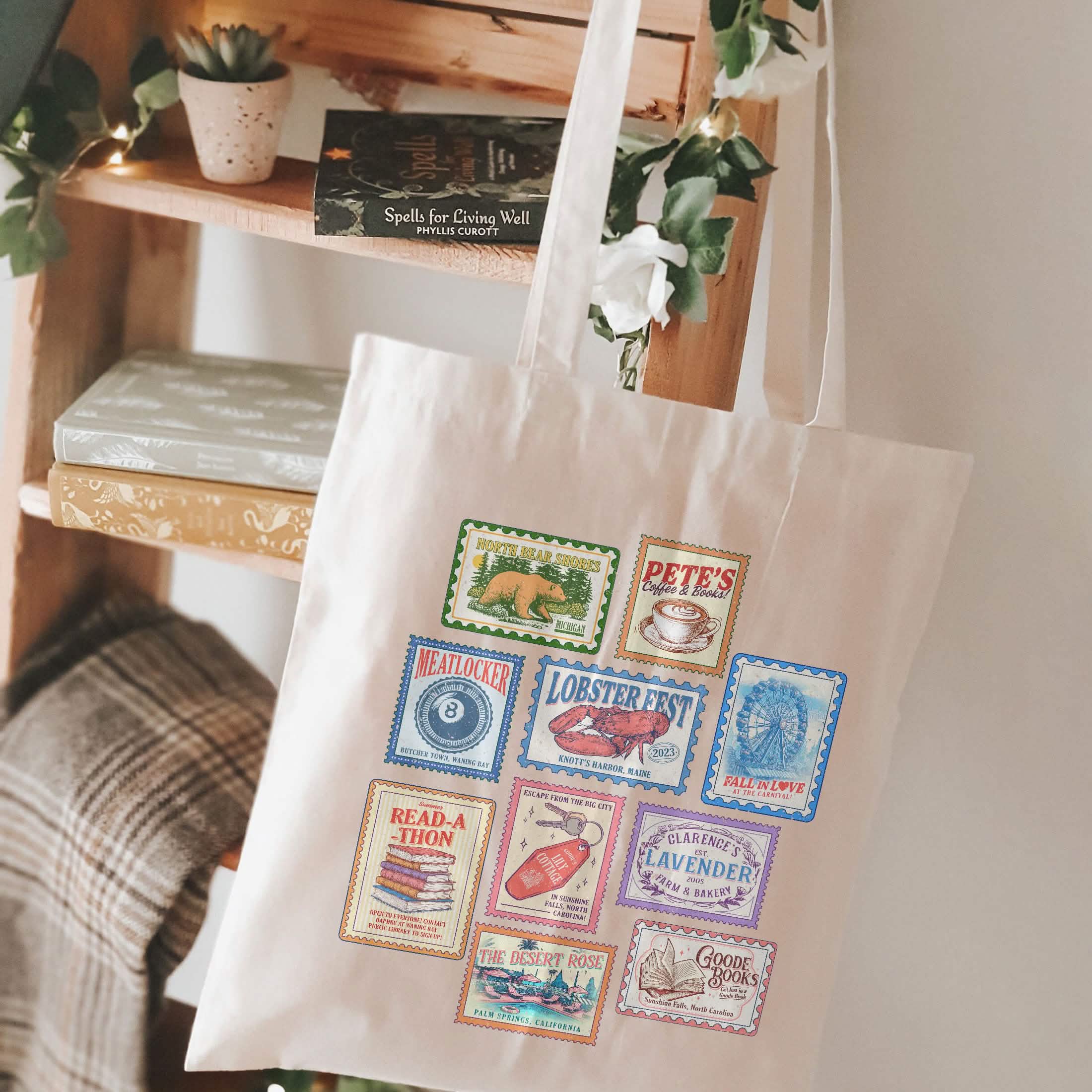 Emily Henry Books Stamp Tote Bag PTS1283